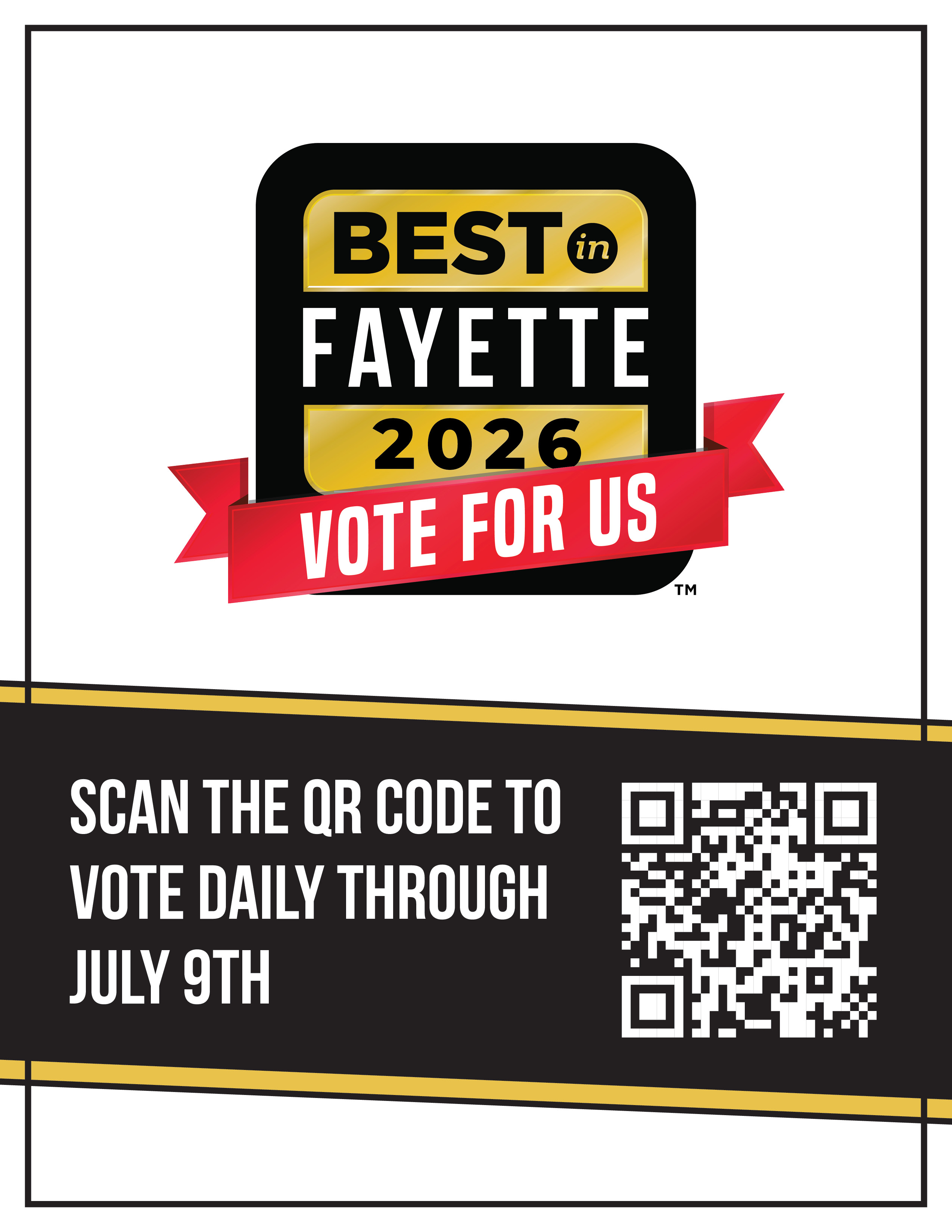 Best in Fayette 2026 Vote for Us QR Code Flyer Thumbnail