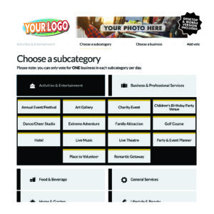 Ballot Main Category Sponsor – Website Mockup
