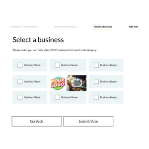 Voting Ballot Button – Website Mockup
